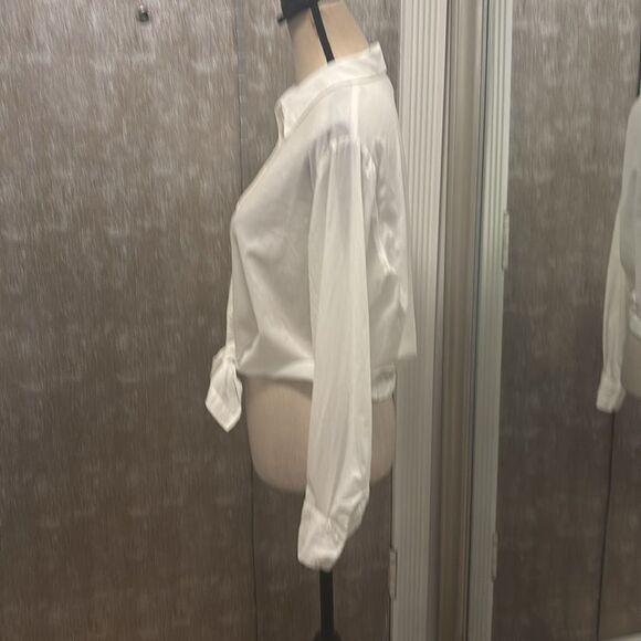 Ba&Sh white cotton front tie blouse, M - Picture 5 of 8